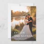 Budget Modernes Minimalistisch Overlay Foto Hochze Einladung (Vorderseite)