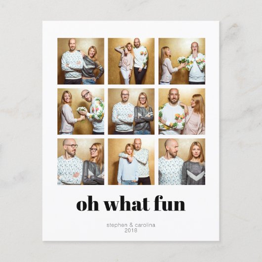 Budget Modernes Minimalistisches 9-Square-Foto (Vorderseite)