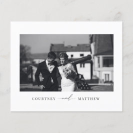 Budget Modernes Minimalistisches Foto Danke Karte