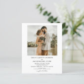 Budget Modernes Minimalistisches White Wedding Fot (Stehend Vorderseite)