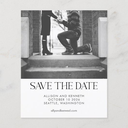 Budget Modernes Minimalistisches Zwei-Foto-Einfach (Vorderseite)