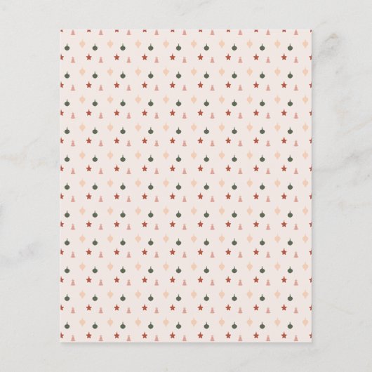 Budget Modernes Pastel & Gold Tree Weihnachtsfest (Rückseite)