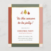 Budget Modernes Pastel & Gold Tree Weihnachtsfest  (Vorderseite)