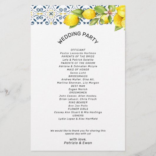 Budget Modernes Programm für Hochzeiten im Mittelm Flyer (Hinten)