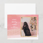 Budget Modernes Rosa- und Gold-Foto (Vorne/Hinten)