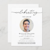 Budget Modernes Runde Foto Feier des Lebens (Vorne/Hinten)