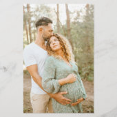 Budget Modernes Sage Green Baby Dusche Foto laden  (Rückseite)