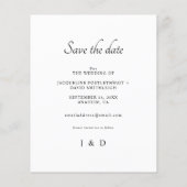Budget Modernes Save the Date Foto Hochzeit Einlad Flyer (Hinten)