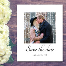 Budget Modernes Save the Date Foto Hochzeit Einlad