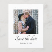 Budget Modernes Save the Date Foto Hochzeit Einlad Flyer (Vorne)