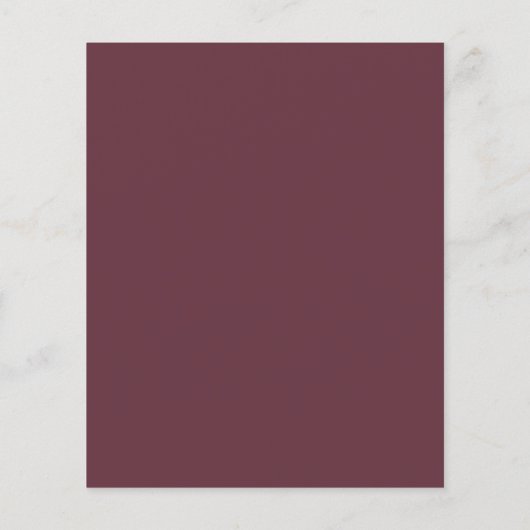 Budget Modernes Script Burgundy Wedding Einladung (Rückseite)