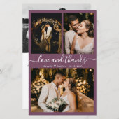 Budget Modernes Script Foto Hochzeit Danke Karte (Vorne/Hinten)