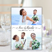 Budget Modernes Script Foto Hochzeit Danke Karte