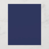 Budget Modernes Script Navy Blue Wedite Einladung (Rückseite)
