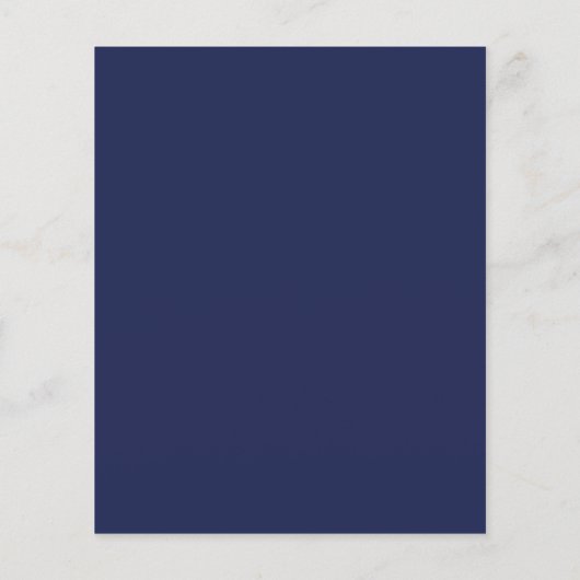 Budget Modernes Script Navy Blue Wedite Einladung (Rückseite)