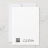 Budget Modernes Script QR Code Foto Hochzeit Einladung (Rückseite)