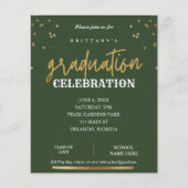 Budget Modernes Script-Sage & Gold-Abschluss laden (Vorderseite)