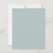 Budget Modernes Script Sea Glass Einladung Hochzei (Rückseite)