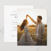 Budget Modernes Script Sunset Foto Hochzeiten Einl (Vorne/Hinten)