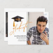 BUDGET Modernes Skript Einfache GRAD-Einladung Fot (Vorne/Hinten)