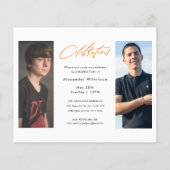 BUDGET Modernes Skript Einfache GRAD-Einladung Fot (Rückseite)