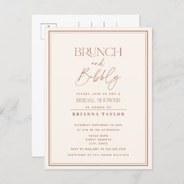 Budget Modernes Terracotta-Brautparty Einladungspostkarte