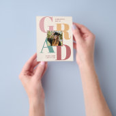 BUDGET Modernes, trendy Script Foto Grad Einladung Flyer (Gruppe)