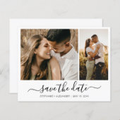 Budget Modernes Typografie-Foto Save the Date (Vorne/Hinten)