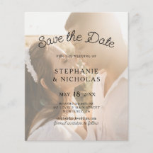 Budget Modernes Typografie-Foto Save the Date