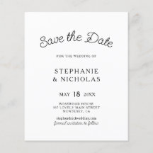 Budget Modernes Typografie-Foto Save the Date