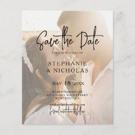 Budget Modernes Typografie-Foto Save the Date Flyer