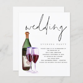 Budget Modernes Wine Wedding Abend Party