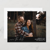 Budget Modrn Chic Foto Horizontal Save the Date B (Vorne/Hinten)