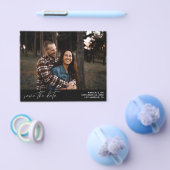 Budget Modrn Chic Foto Horizontal Save the Date B Flyer (Einzeln)