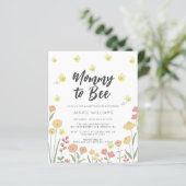 Budget Mommy to Bee Baby Shower Einladung (Stehend Vorderseite)