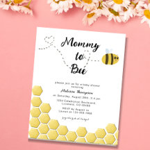 Budget Mommy to Bee Niedlich Baby Shower Einladung