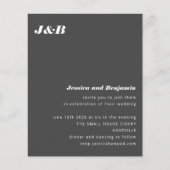 Budget Monogram Black Modern Wedding Einladung (Vorderseite)