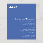 Budget Monogram Blue Foto Hochzeit Einladung (Vorderseite)