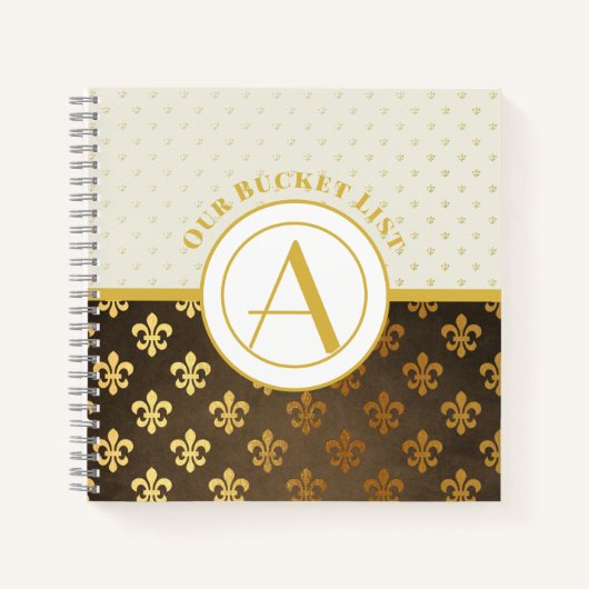 BUDGET Monogram Couples Bucket List halt Notizblock (Vorderseite)