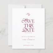 BUDGET Monogram Deep Burgundy Script Wedding (Vorderseite)
