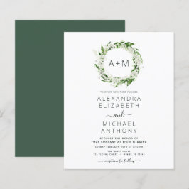 Budget Monogram Emerald Green Greenerity Wedding