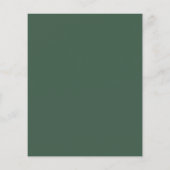 Budget Monogram Emerald Green Greenerity Wedding Flyer (Hinten)