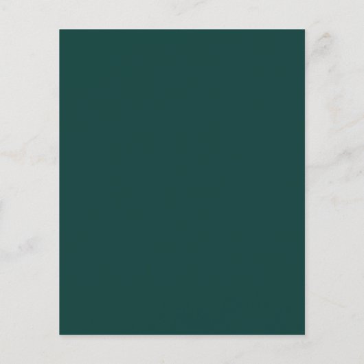Budget Monogram Emerald Green Wedding Einladungen (Rückseite)