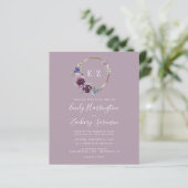 Budget Monogram Lila Wreath Mauve Wedite (Stehend Vorderseite)