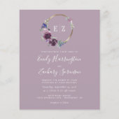 Budget Monogram Lila Wreath Mauve Wedite (Vorderseite)