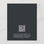 Budget Monogram QR-Code Hochzeits-Einladung (Rückseite)