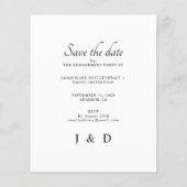 Budget Monogram Wedding Verlobung Foto Einladung Flyer (Hinten)