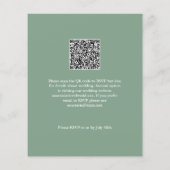 Budget Monstera Blätter Hochzeits-QR-Code-Einladun (Rückseite)