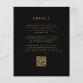 Budget Moody Floral Lila Gold QR Code Hochzeit (Rückseite)