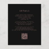 Budget Moody Floral Lila QR Code Hochzeit (Rückseite)